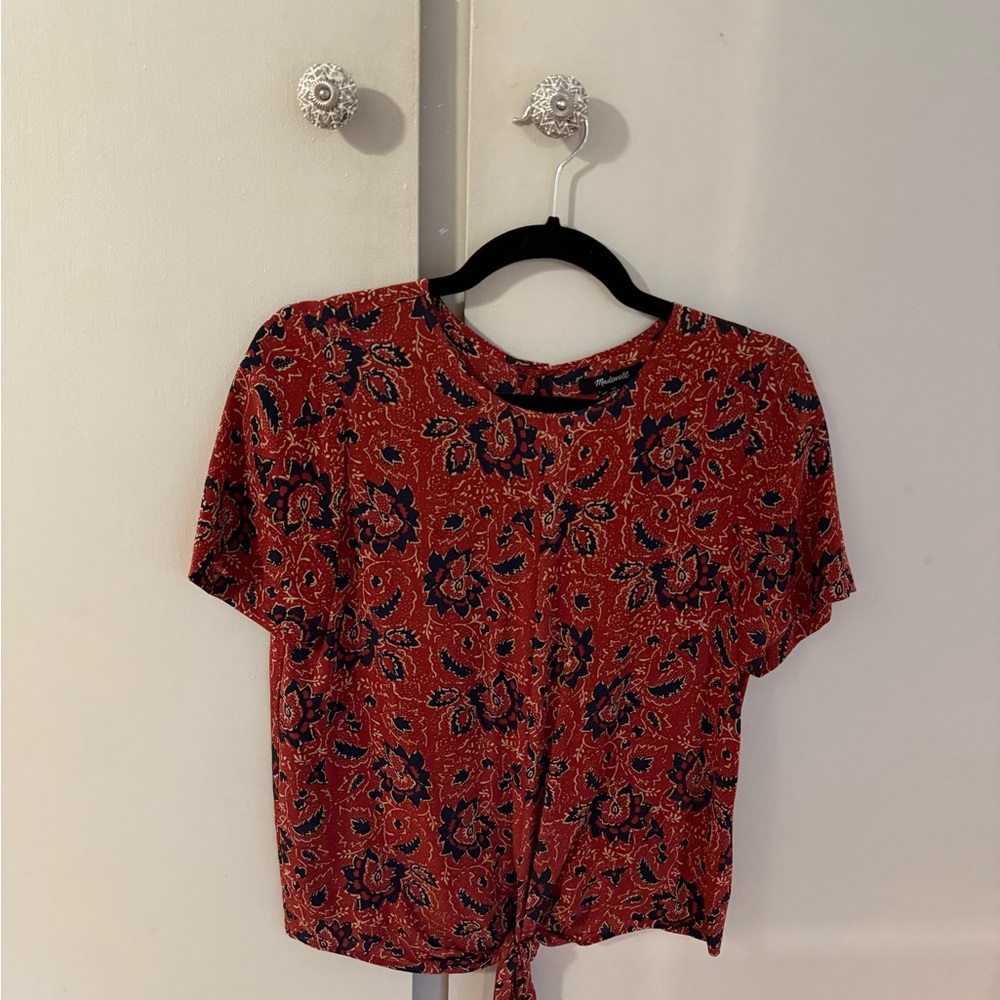 Floral Red Women's Top